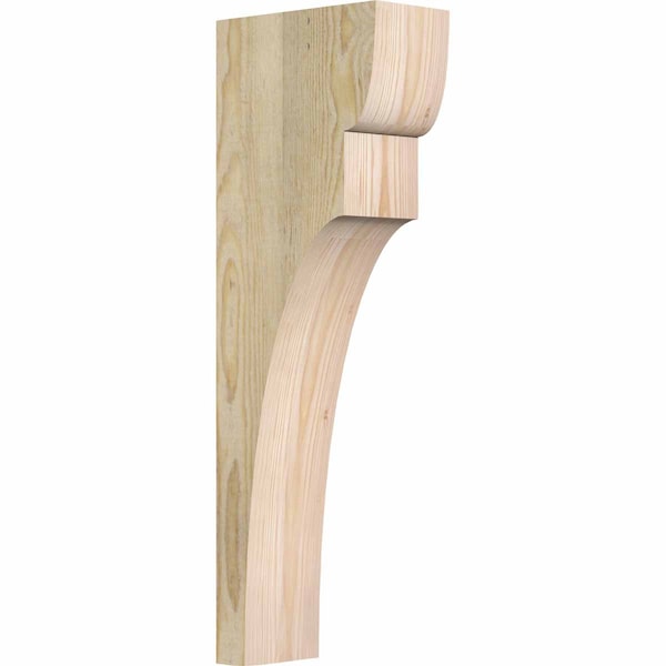 Ekena Millwork Yorktown Rough Sawn Corbel, Douglas Fir, 4"W x 8"D x 24"H COR04X08X24YOR00RDF - main